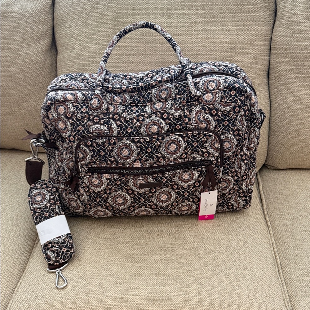 Vera Bradley Mahogany Medallion Black and Brown Patterned Baby Bag #29